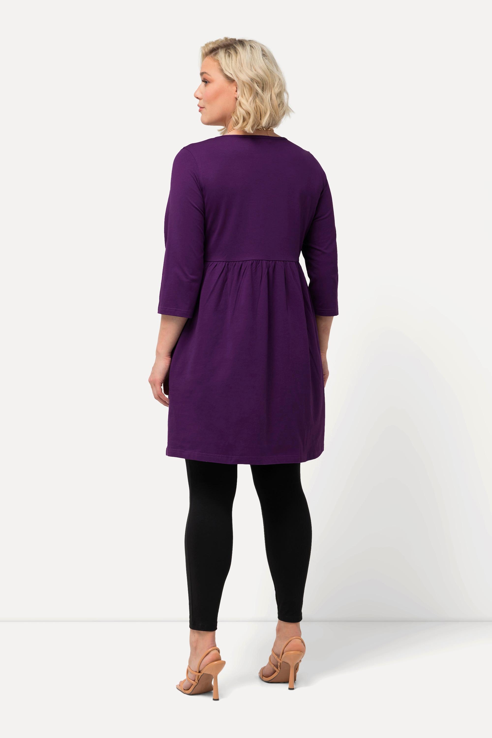 Ulla Popken  Longshirt, A-Linie, Carree-Ausschnitt, 3/4-Arm 