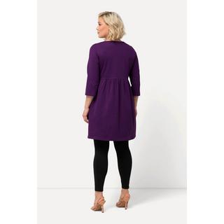 Ulla Popken  Longshirt, A-Linie, Carree-Ausschnitt, 3/4-Arm 