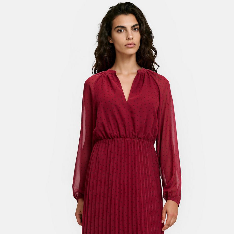 La Redoute Collections Robe longue à pois manches longues  