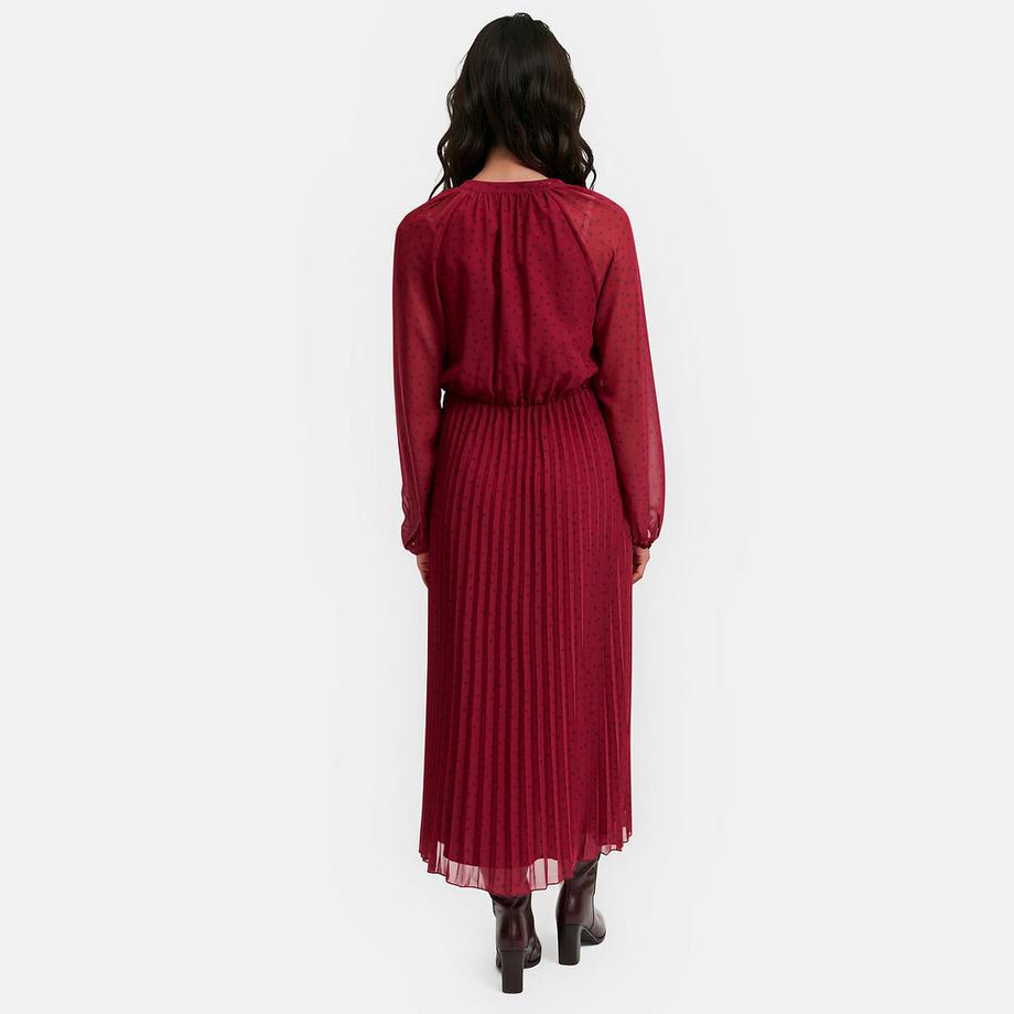 La Redoute Collections Robe longue à pois manches longues  