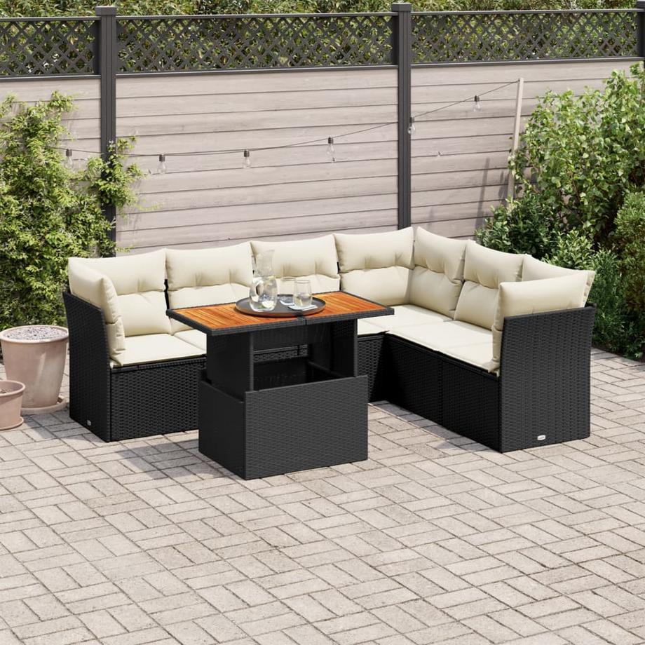 VidaXL set di divani da giardino Polirattan  