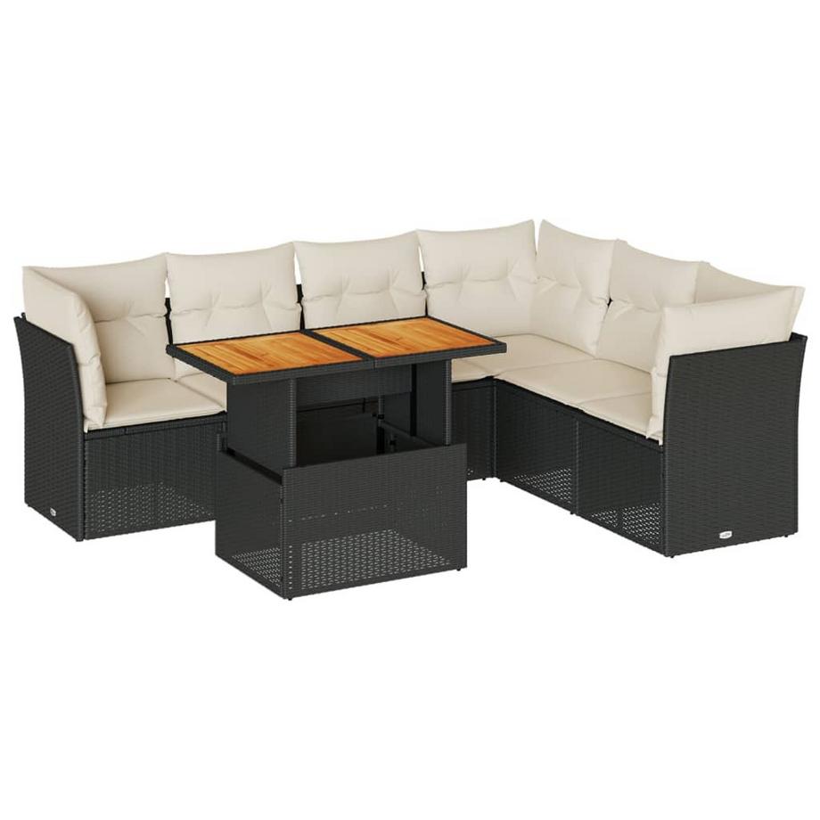 set di divani da giardino Polirattan
