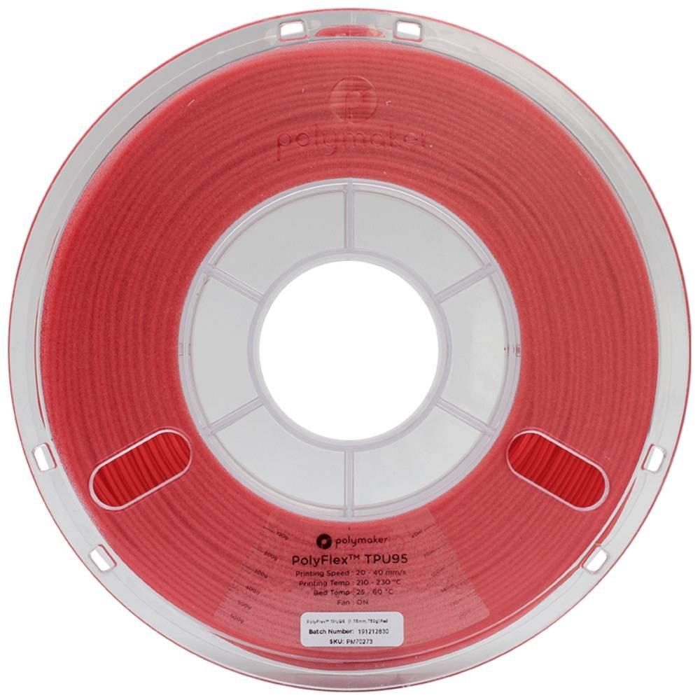 Polymaker  PolyFlex TPU-95A Filament TPU flexibel 1.75 mm 750 g Rot 1 St. 