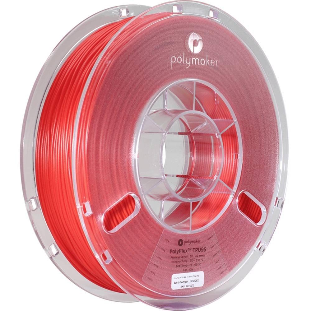 Polymaker  PolyFlex TPU-95A Filament TPU flexibel 1.75 mm 750 g Rot 1 St. 