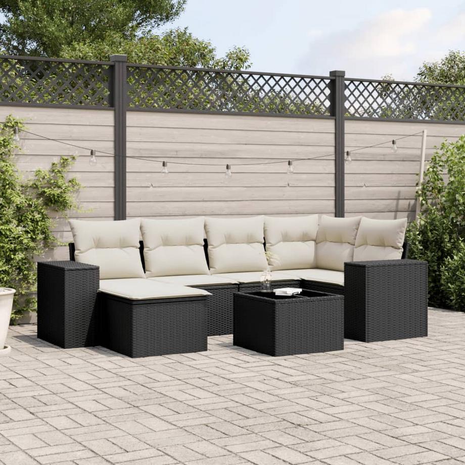 VidaXL set divano da giardino Polirattan  