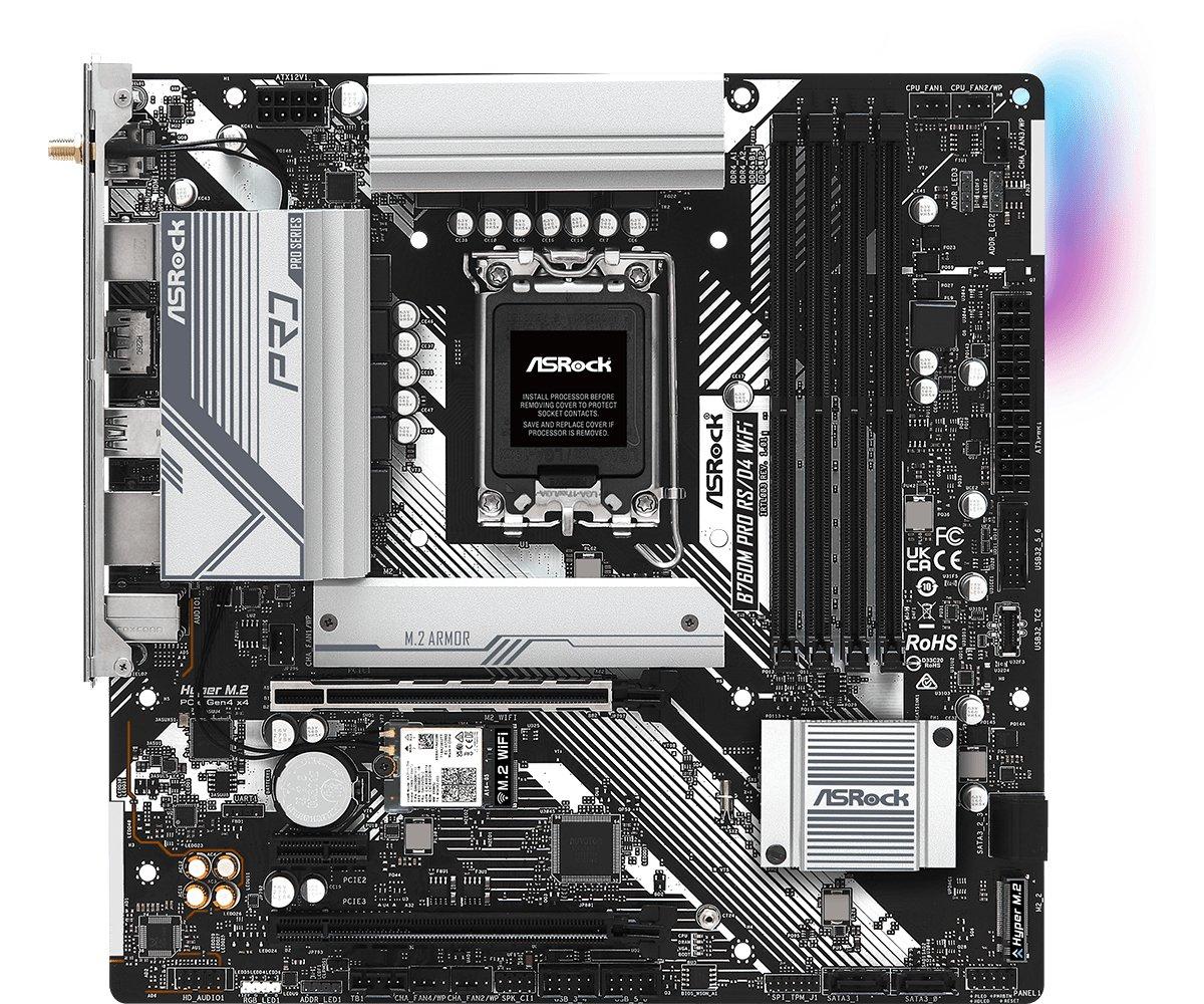 ASRock  B760M Pro RS/D4 WiFi Intel B760 LGA 1700 micro ATX 