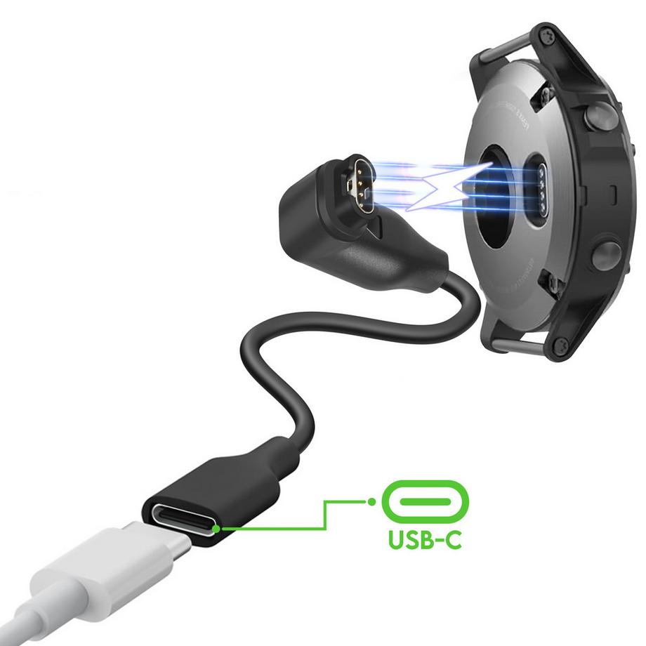 Avizar  USB-C Adapter Garmin Smartwatch Schwarz 