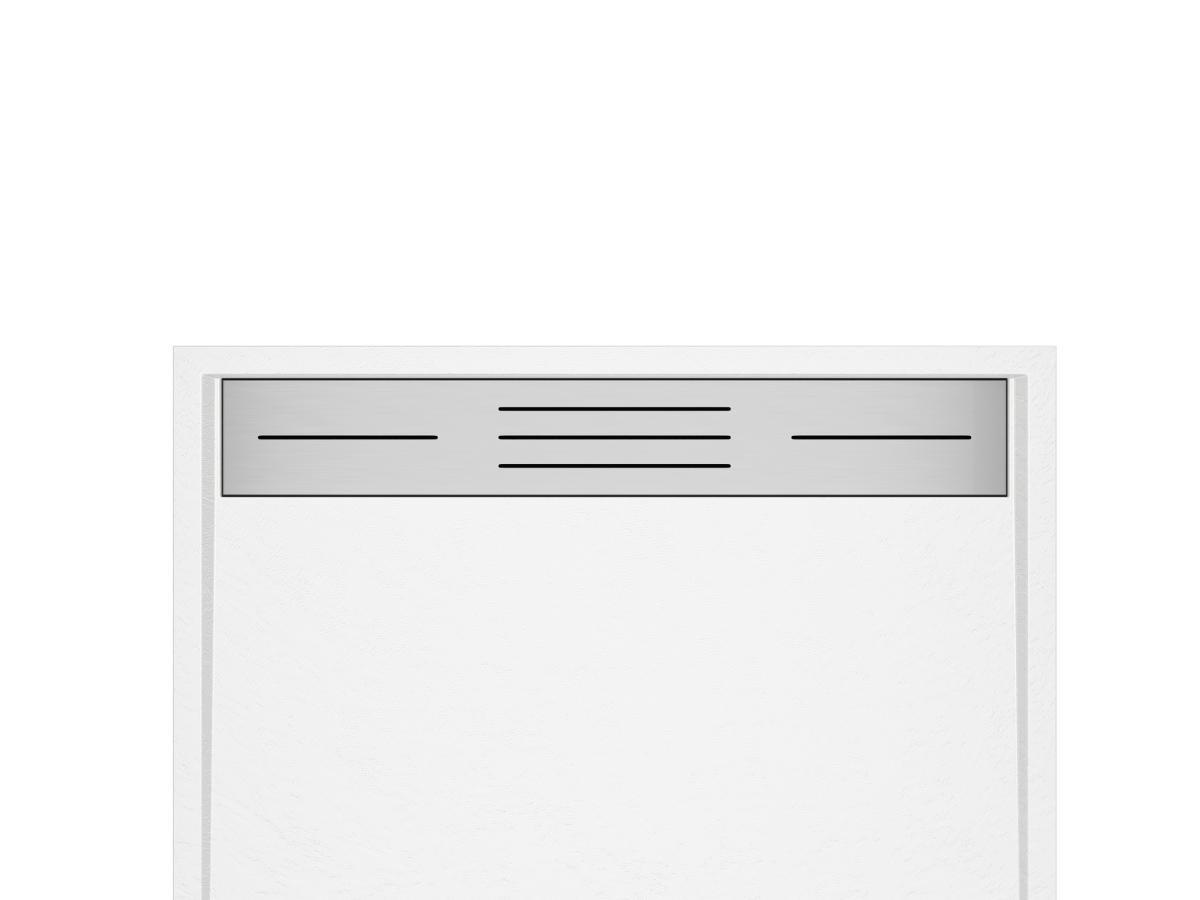 Vente-unique Piatto per doccia da posare con sifone 120 x 90 cm in Resina Bianco - LYROSA  