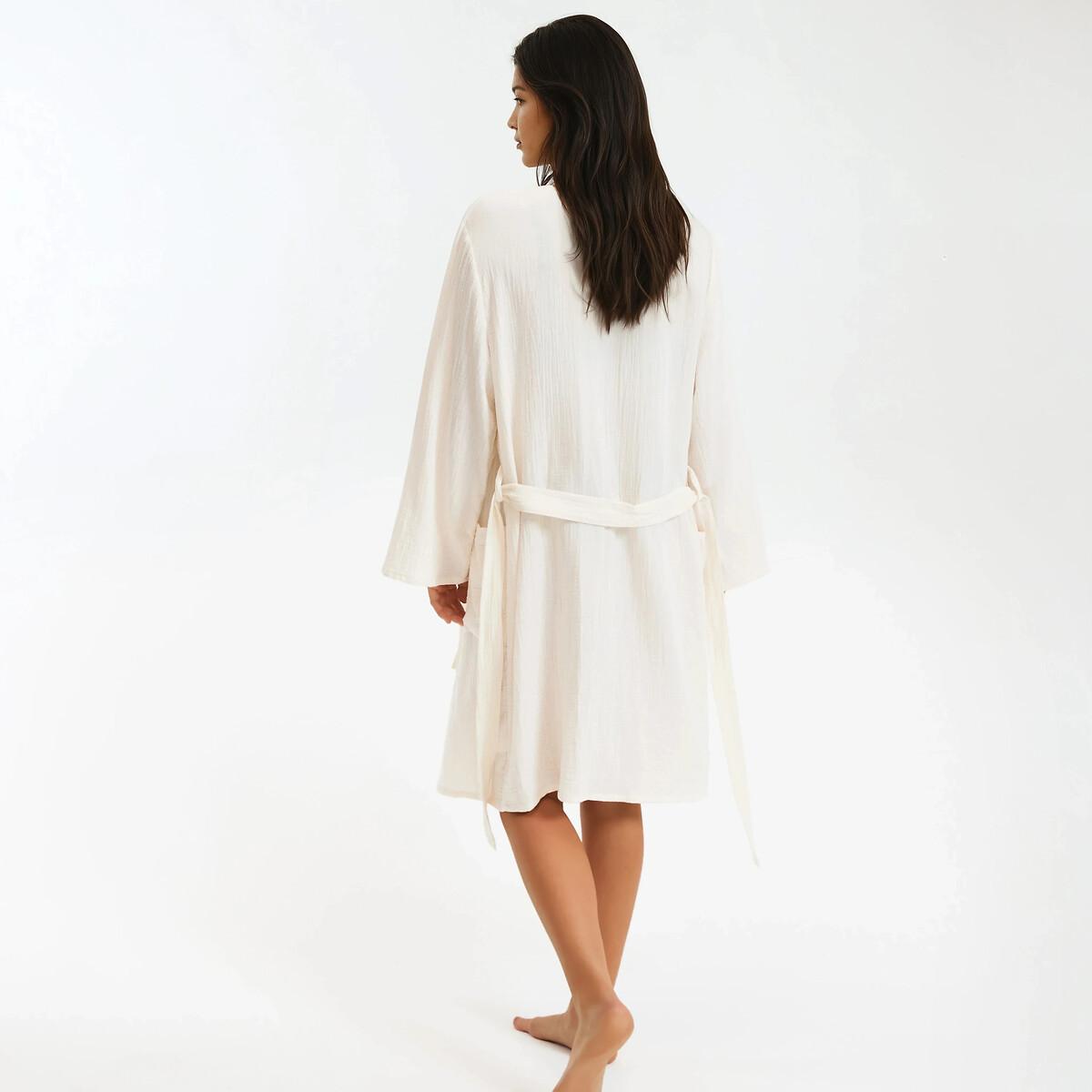 La Redoute Collections Peignoir Kimono en Gaze de Coton  