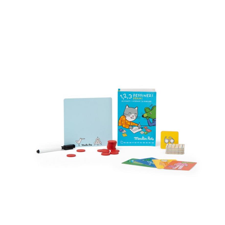 Moulin Roty  Spiel 1, 2, 3 Zeichnen!, Les Loufoques, Moulin Roty 