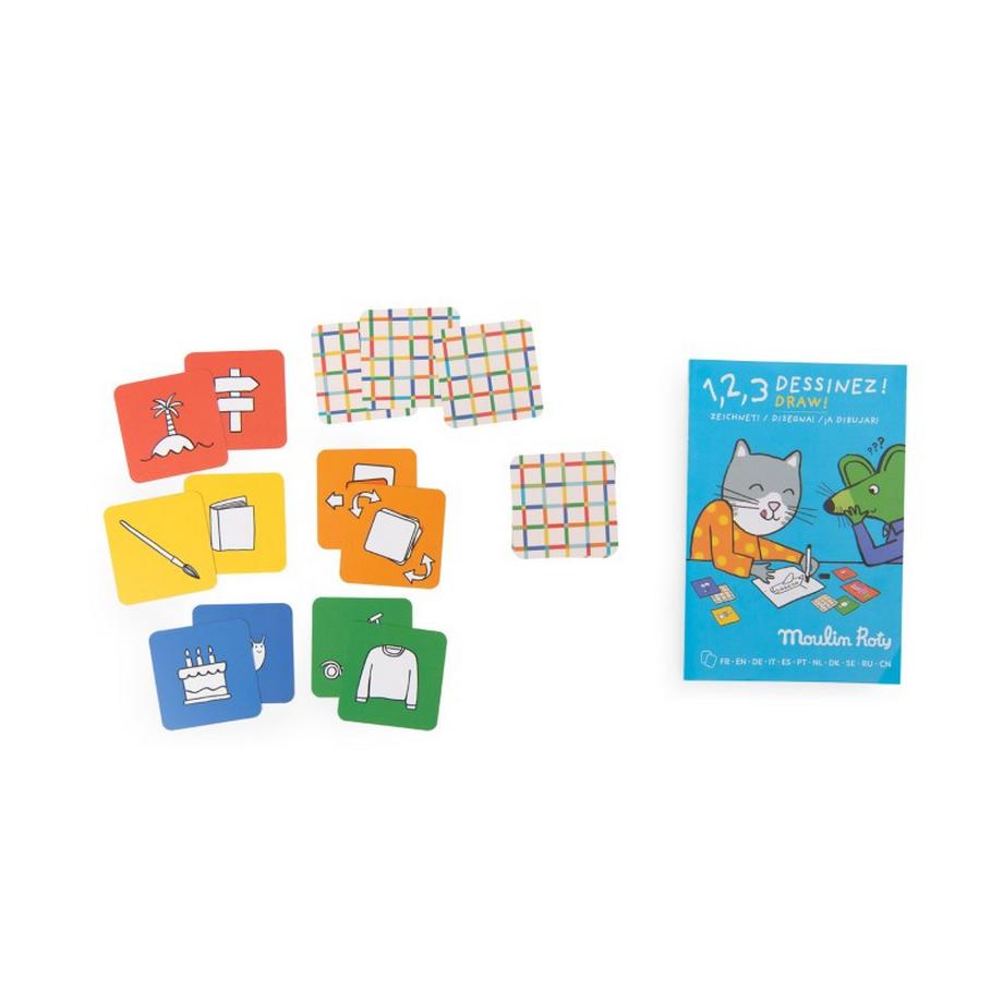 Moulin Roty  Spiel 1, 2, 3 Zeichnen!, Les Loufoques, Moulin Roty 