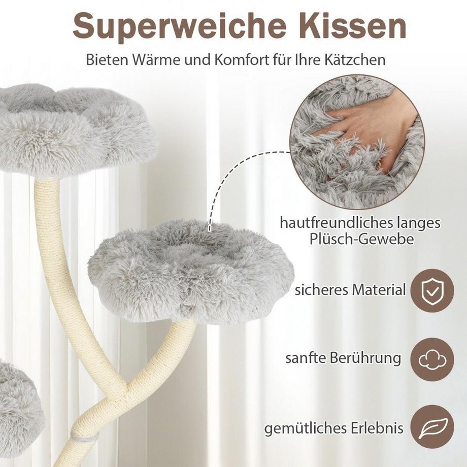 Northix  Arbre à chat avec poteaux en sisal 