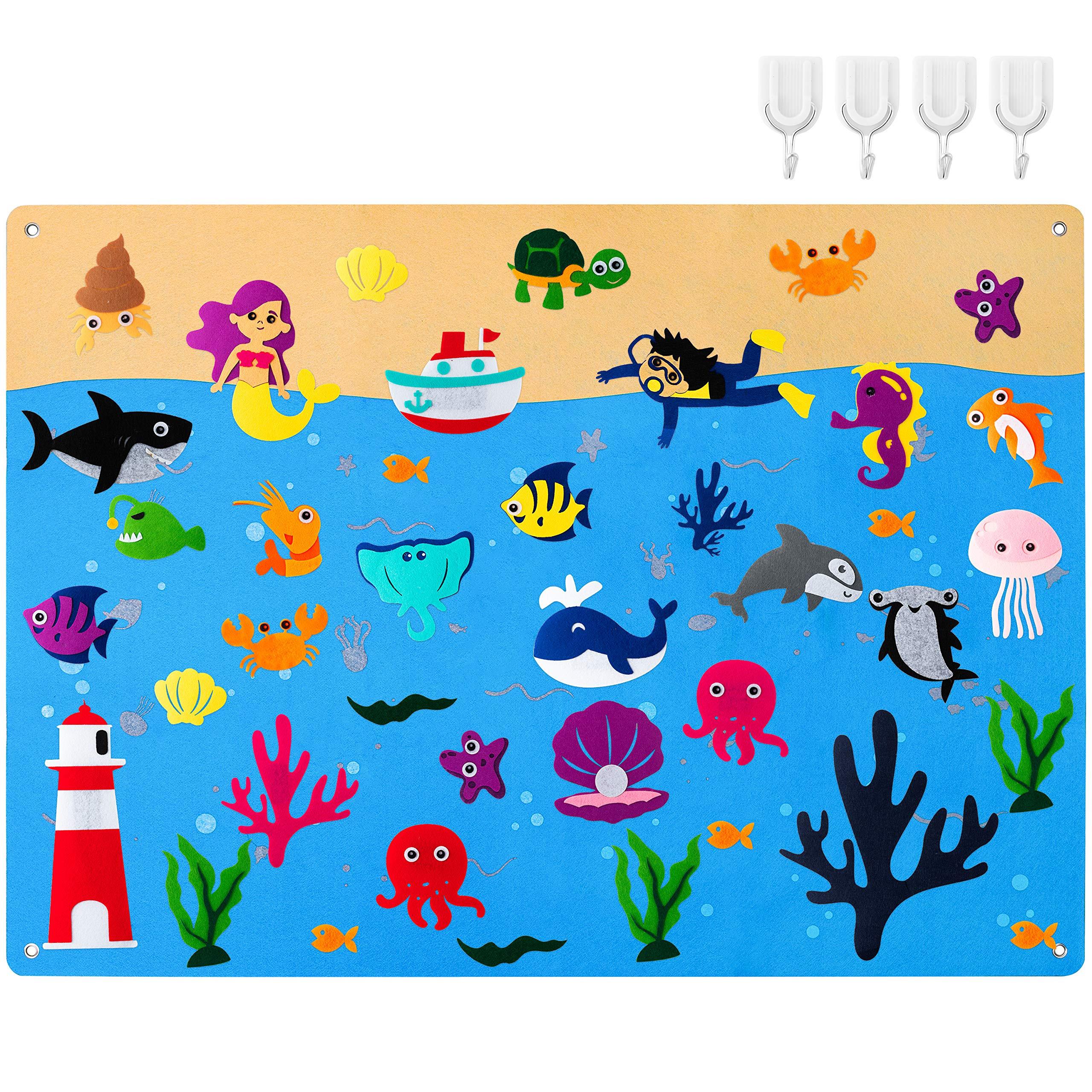 Activity-board  Filzgeschichten aus Meerestieren für Kinder Ocean World Storytelling 