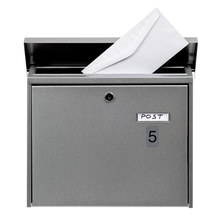 Exacompta Plaque adhésive imitation Aluminium Chiffre 5 2,5x4,4 cm  