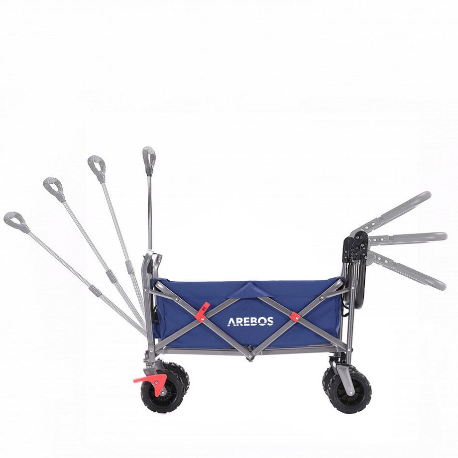 Arebos  Bollerwagen | Handwagen | Transportkarre | Klappbar | mit Teleskopstange 