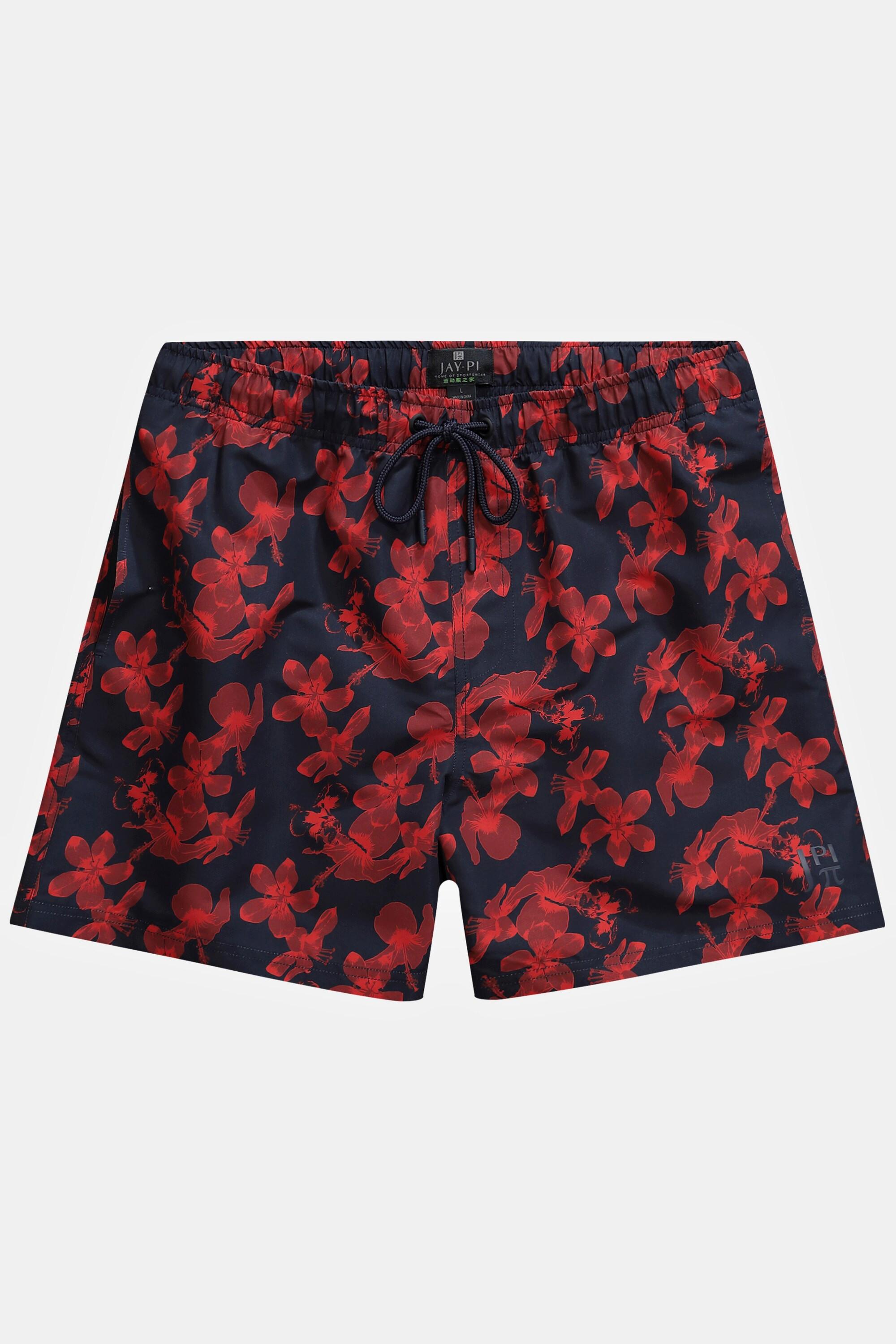 JP1880  Badeshorts, Beachwear, Elastikbund, floraler Print 