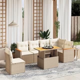 VidaXL set divano da giardino Polirattan  