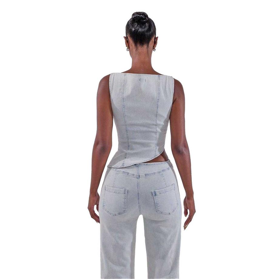 Mars Mika Top Denim Lavato  
