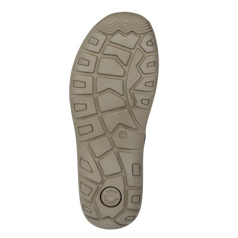 Roamers Sandales en cuir à fermeture velcro  