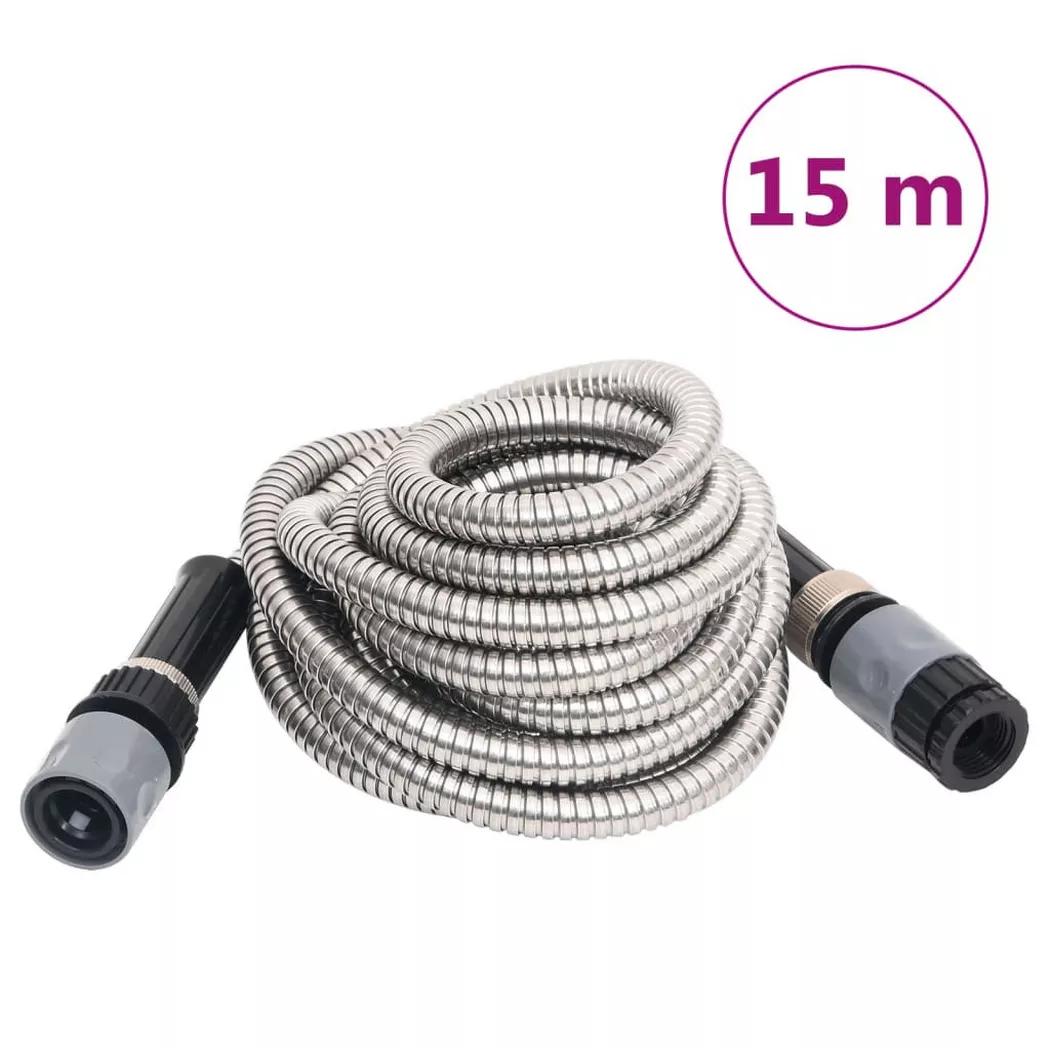 VidaXL - tubo da giardino Acciaio inossidabile, One Size, Argento