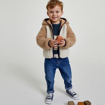 Gilet capuche en sherpa