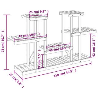 VidaXL portafiori Legno  