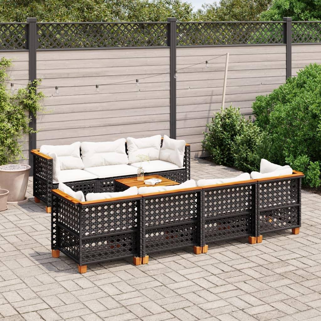 VidaXL Ensemble de canapés de jardin rotin synthétique  