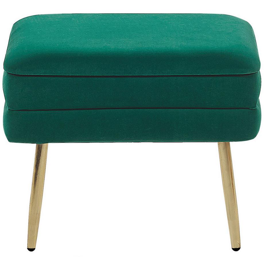 Beliani Sitzbank mit Stauraum aus Samtstoff Glamourös ODESSA  