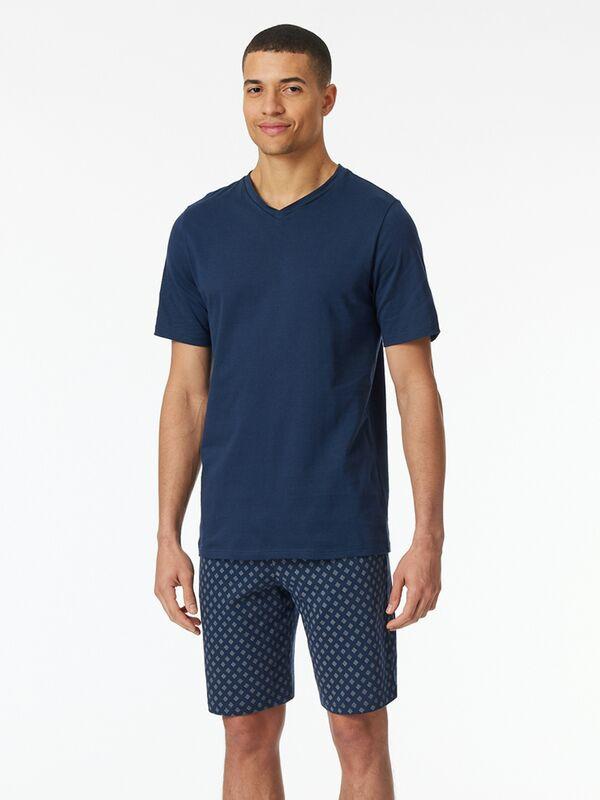 Schiesser Casual Essentials Kurzer Pyjama Schlafanzug  