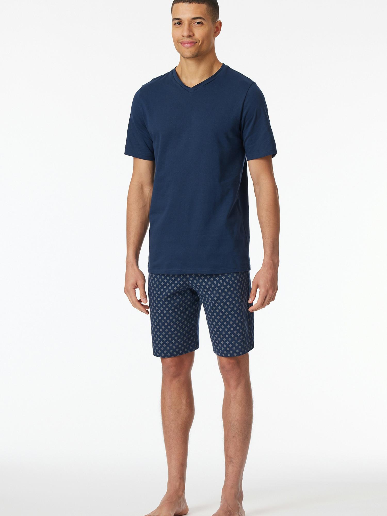 Schiesser Casual Essentials Kurzer Pyjama Schlafanzug  