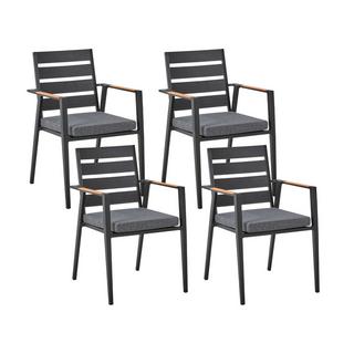 Beliani Salle à manger de jardin avec chaises en Aluminium Industriel MALETTO/TAVIANO  