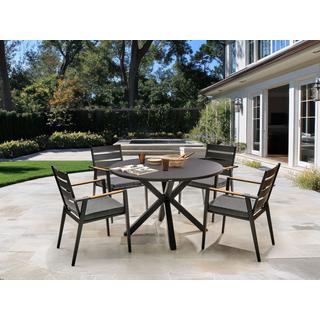 Beliani Salle à manger de jardin avec chaises en Aluminium Industriel MALETTO/TAVIANO  