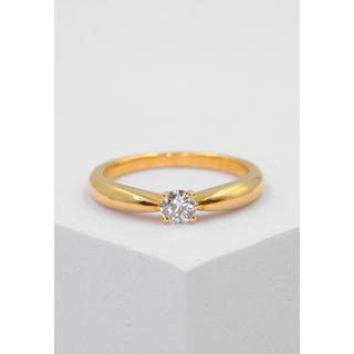 MUAU Schmuck  Solitaire Ring Diamant 0.25ct. Gelbgold 750 