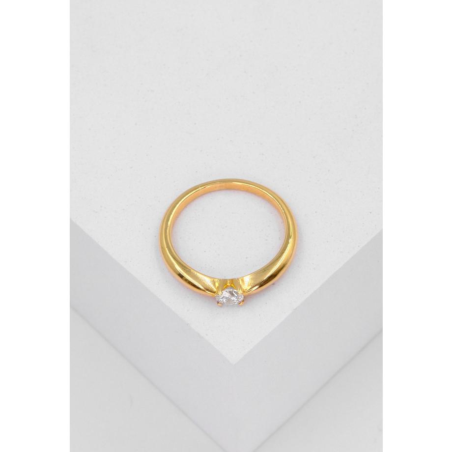 MUAU Schmuck  Solitaire Ring Diamant 0.25ct. Gelbgold 750 