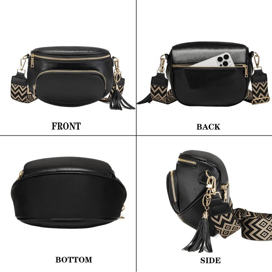 Only-bags.store Grand Sac Bandouliere Cuir Vegan Sac Telephone Blocage RFID  