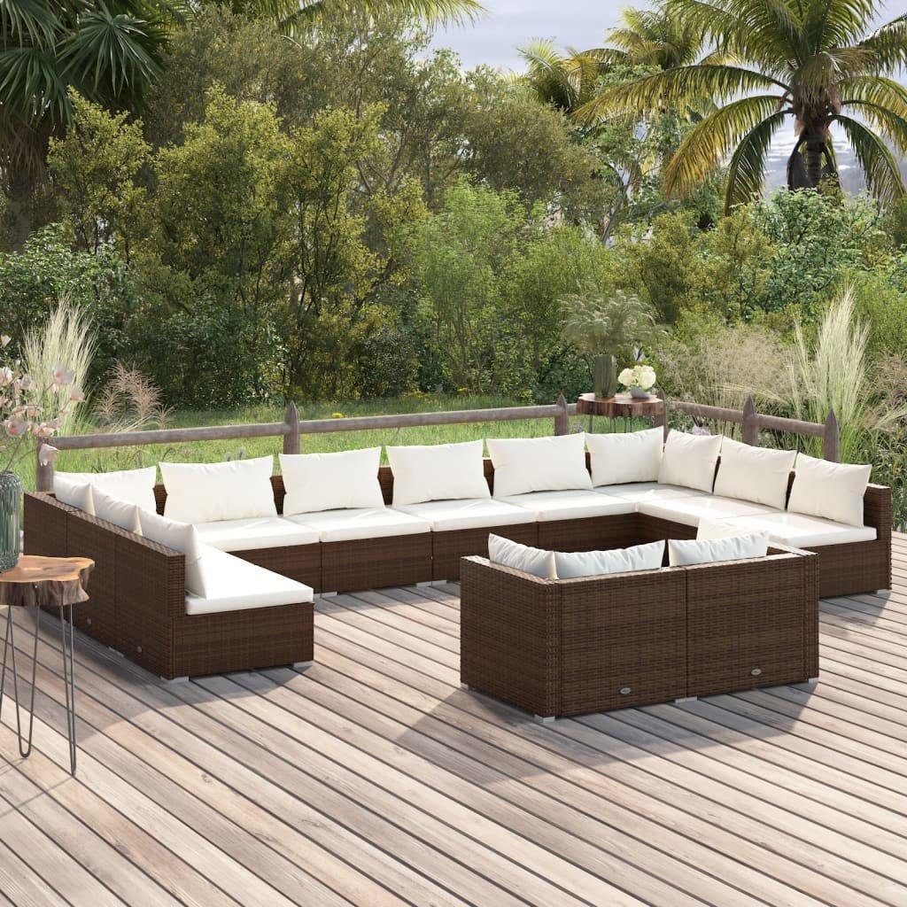 VidaXL Ensemble de meubles de jardin rotin synthétique  