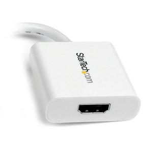 STARTECH.COM  StarTech.com Adaptateur Mini DisplayPort vers HDMI - Convertisseur Vidéo mDP à HDMI - 1080p - Mini DP ou TB 1/2 Mac/PC vers Moniteur/Affichage HDMI - Câble Passif mDP 1.2 vers HDMI - Blanc 