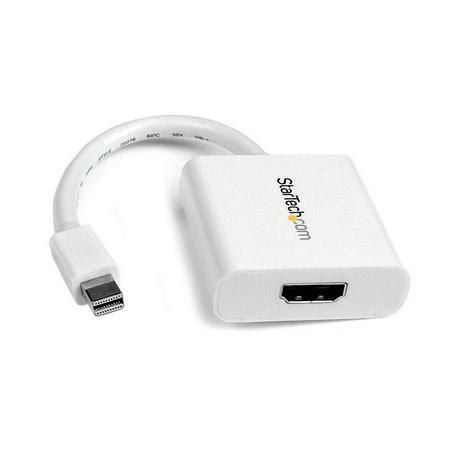 STARTECH.COM  StarTech.com Adaptateur Mini DisplayPort vers HDMI - Convertisseur Vidéo mDP à HDMI - 1080p - Mini DP ou TB 1/2 Mac/PC vers Moniteur/Affichage HDMI - Câble Passif mDP 1.2 vers HDMI - Blanc 