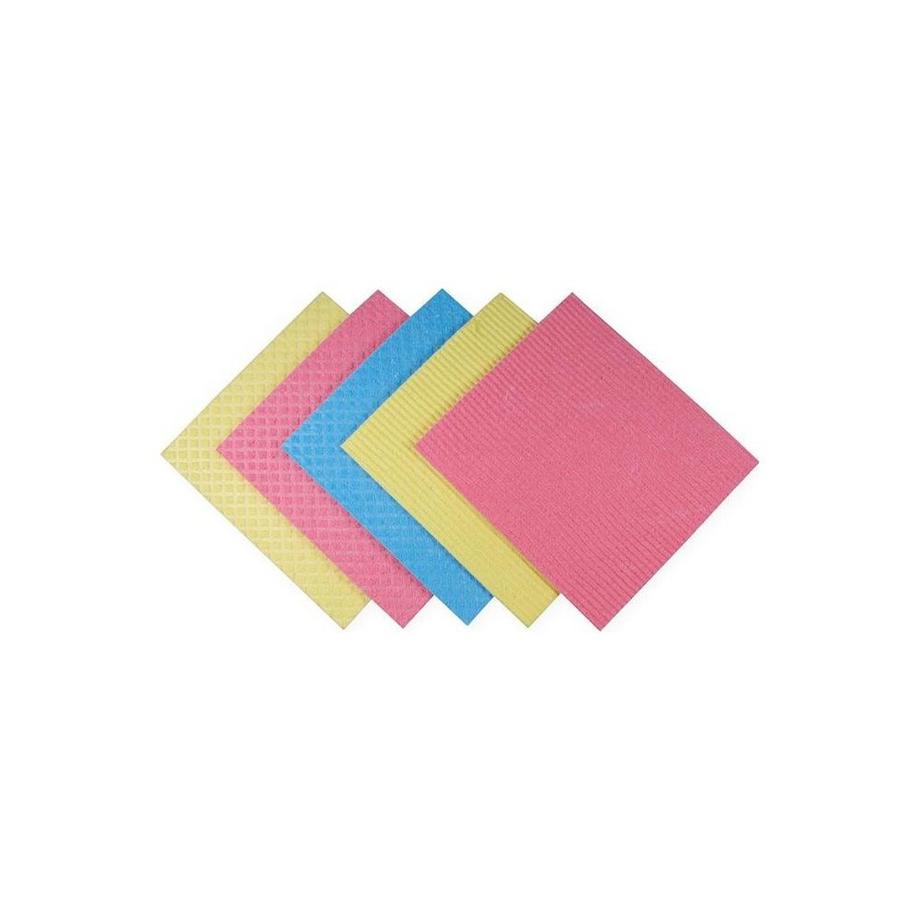 weita Schwammtuch 5 Stück, Blau/Gelb/Rosa  