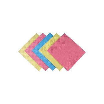 Schwammtuch 5 Stück, Blau/Gelb/Rosa