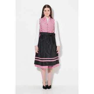 Ulla Popken Ornamentales Dirndl Stehkragen Ärmellos  