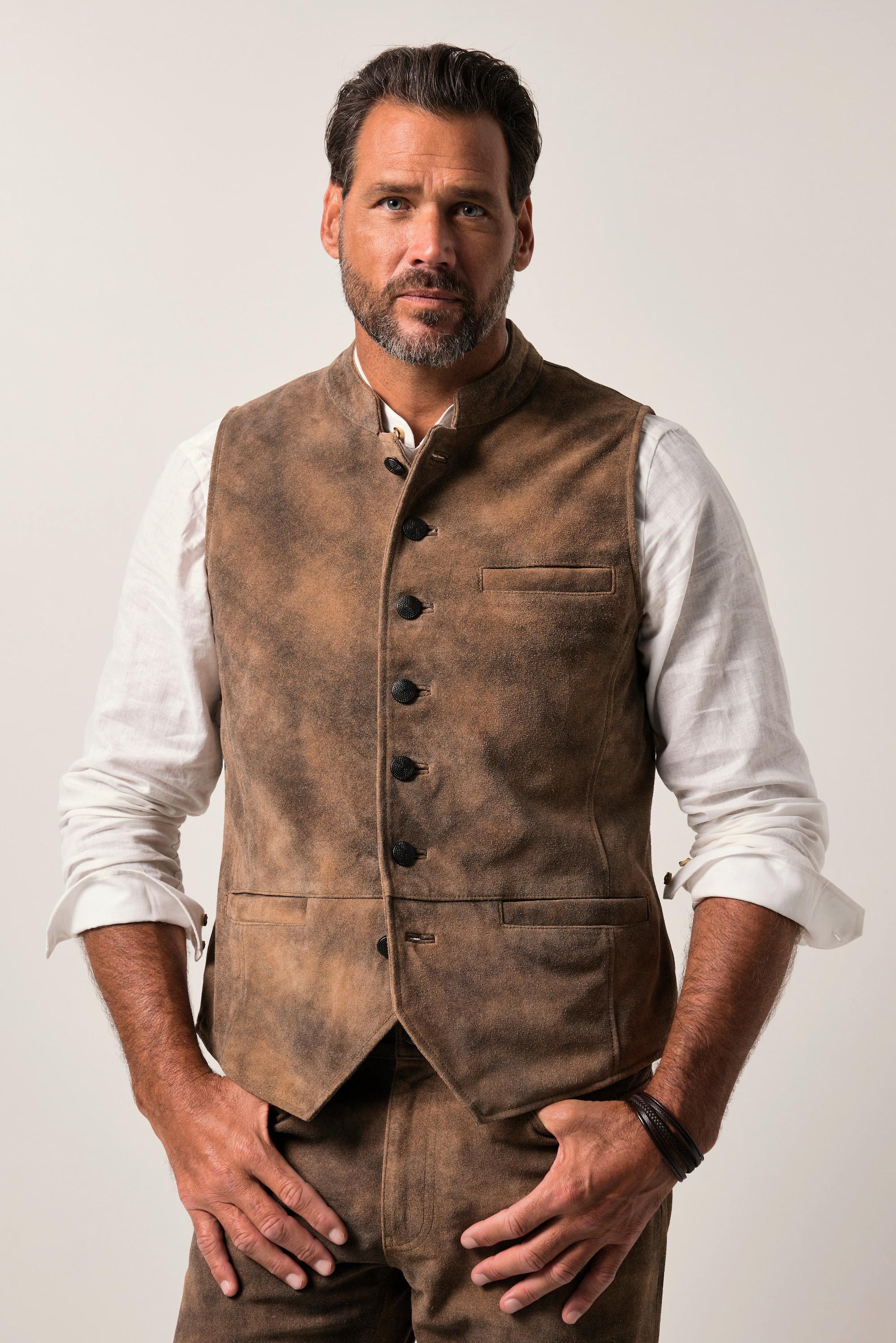 JP1880 Gilet Tradizionale in Pelle Bovina  