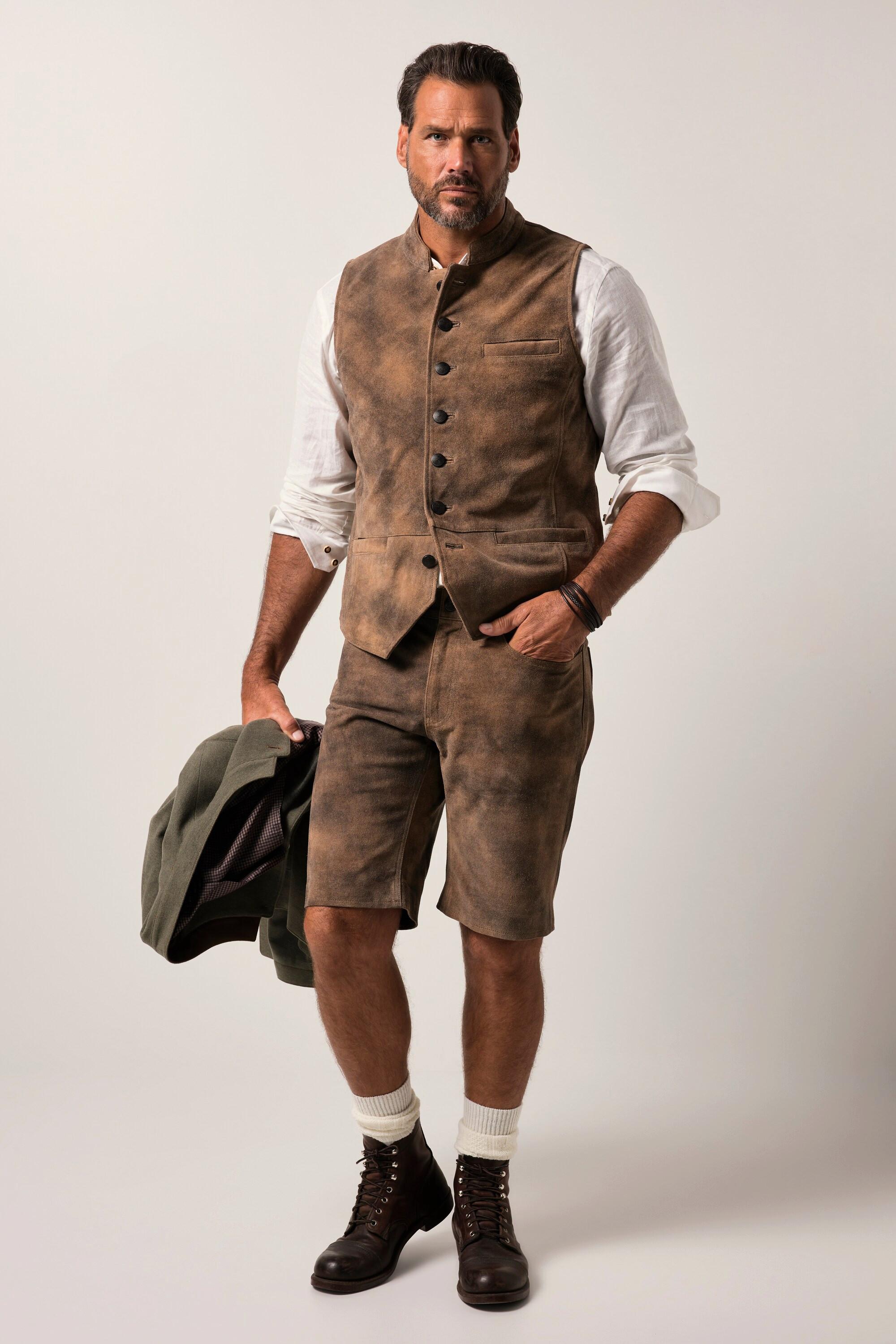 JP1880 Gilet Tradizionale in Pelle Bovina  