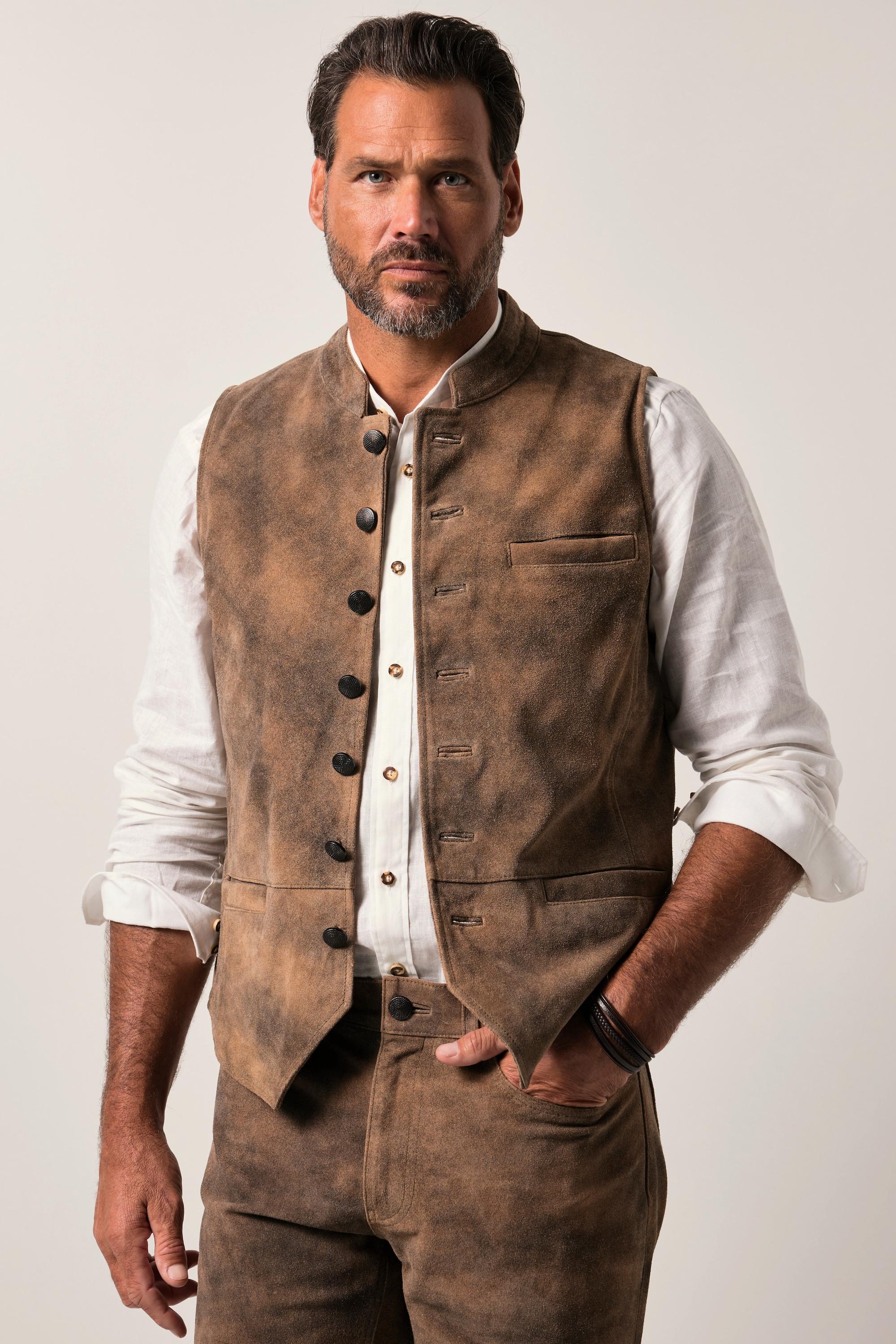 JP1880 Gilet Tradizionale in Pelle Bovina  