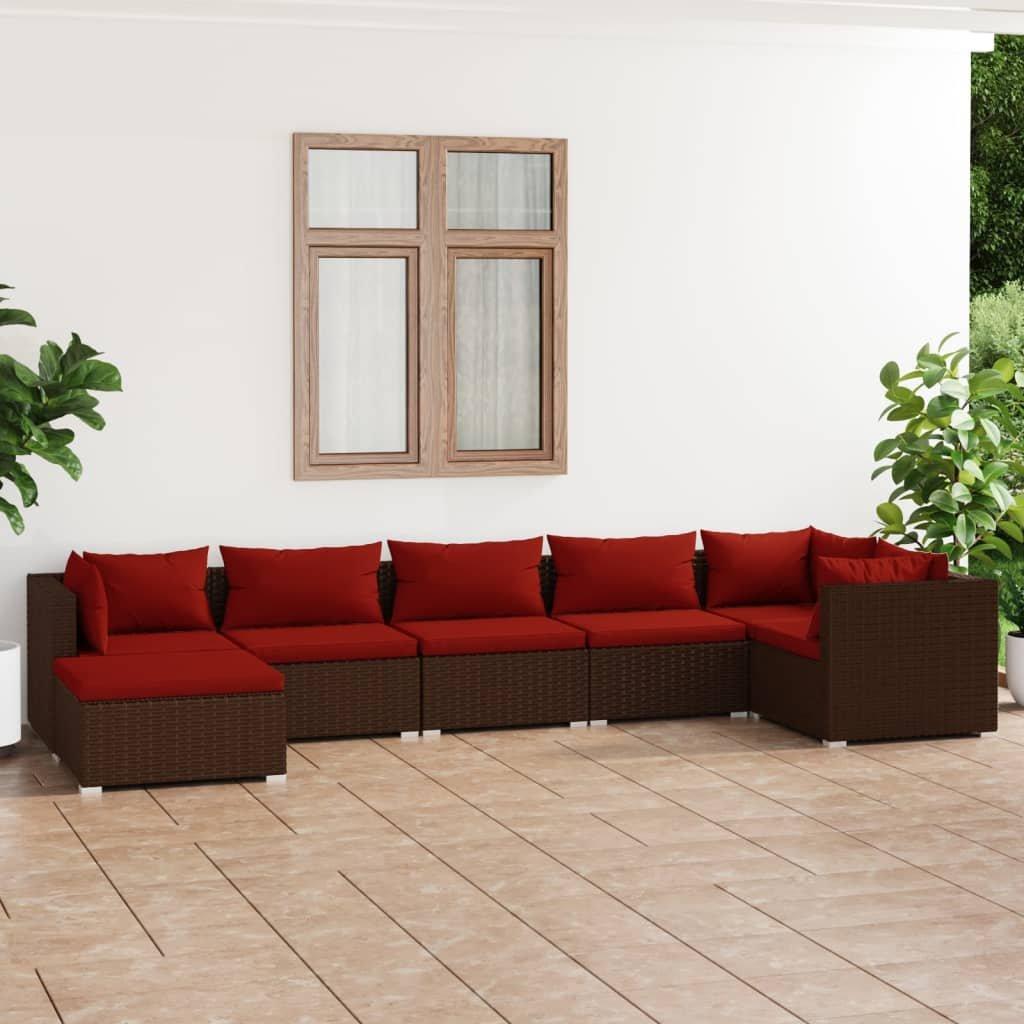 VidaXL set salotto da giardino Polirattan  