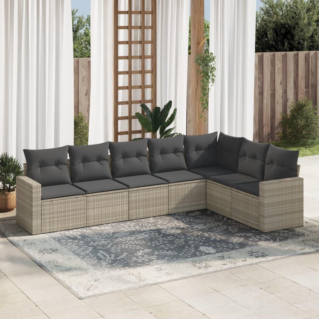 VidaXL set divano da giardino Polirattan  