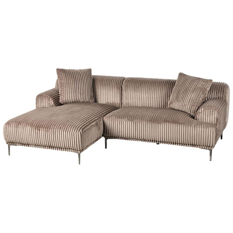 Beliani Ecksofa aus Cord Retro STENUM  