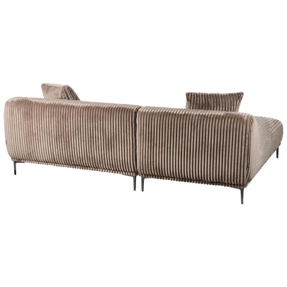 Beliani Ecksofa aus Cord Retro STENUM  