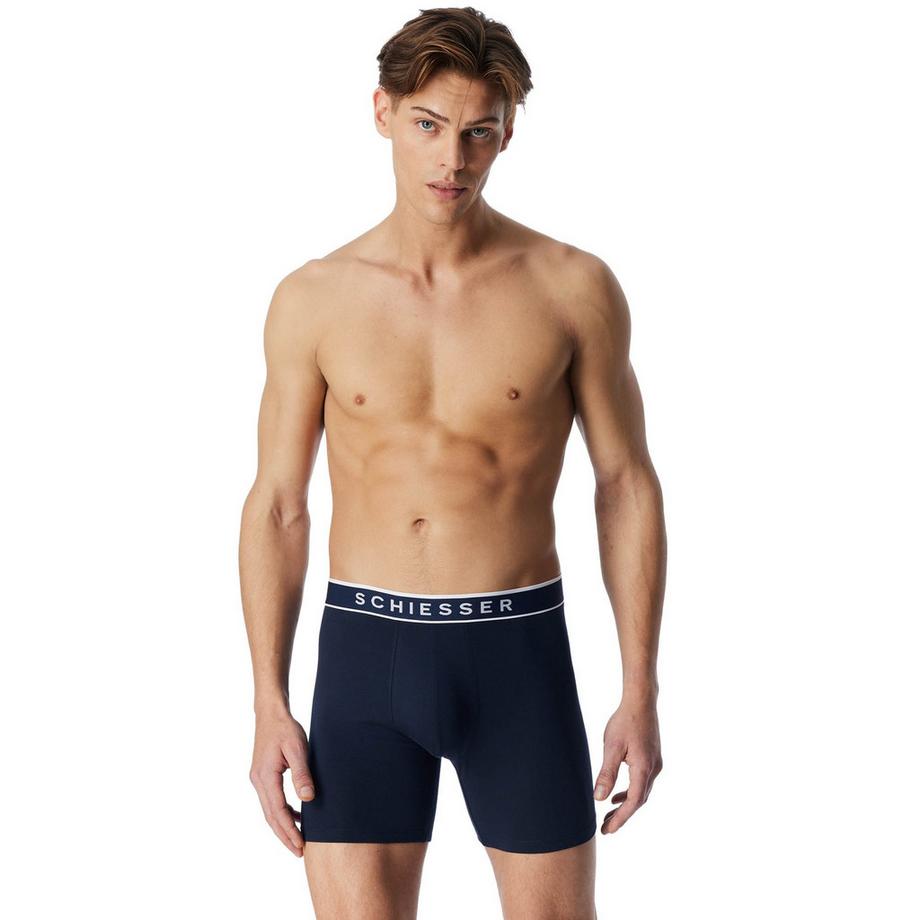 Schiesser Boxershorts 3er Pack Figurbetont Long  