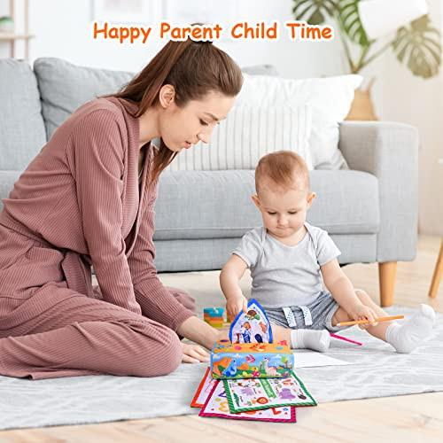 Activity-board  Baby Tissue Box Toy,Baby Toy Sensory Toy Baby,Tissue Box Toy mit 4 Crinkle Paper und 15 bunten Seidentüchern 